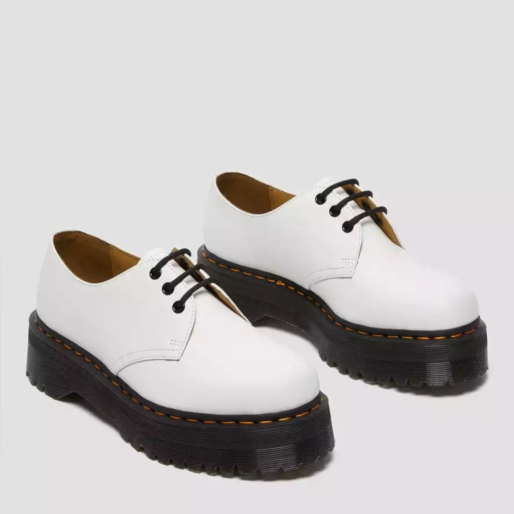 Dr. Martens White oxford 1461 Smooth Leather Platform Shoes